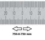 REGLET GRADUE HORIZONTAL ZÉRO AU CENTRE 1500 MM SECTION 30x1 MM<BR>REF : RGH96-C01M5E1M0